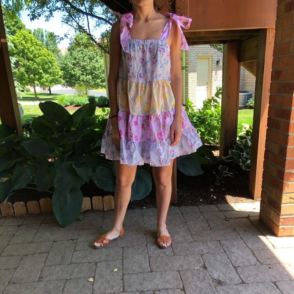 Love shack fancy floral dress xs